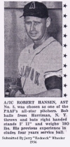 AST#5 Star Pitcher, A/2C Bob Hansen
