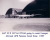 RB-50 07160 going into maint. hanger, AST#5, Panama, 1957